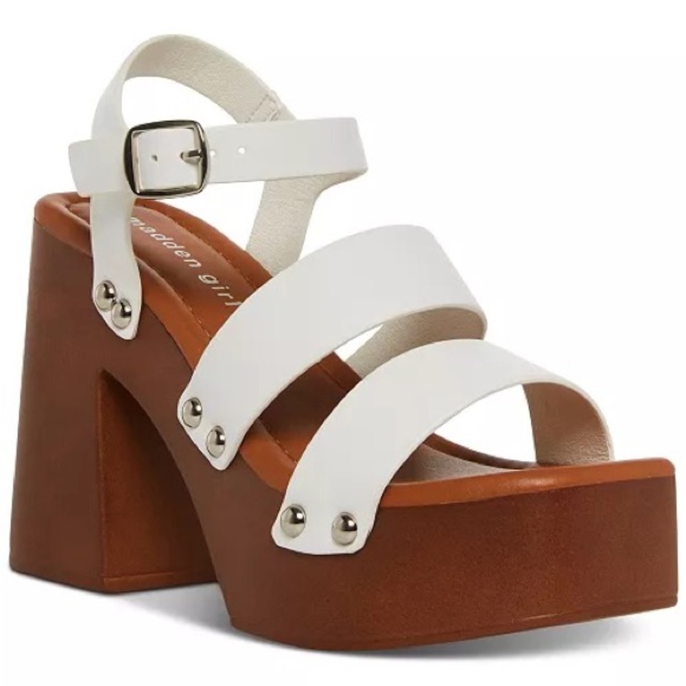 Madden Girl Platform White Sandles
